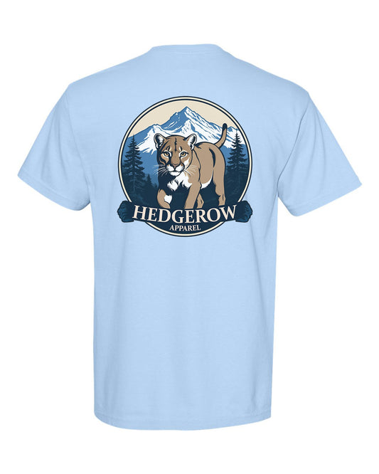 Mountain lion graphic t-shirt – featuring a fierce mountain lion illustration, perfect for outdoor enthusiasts and wildlife lovers.