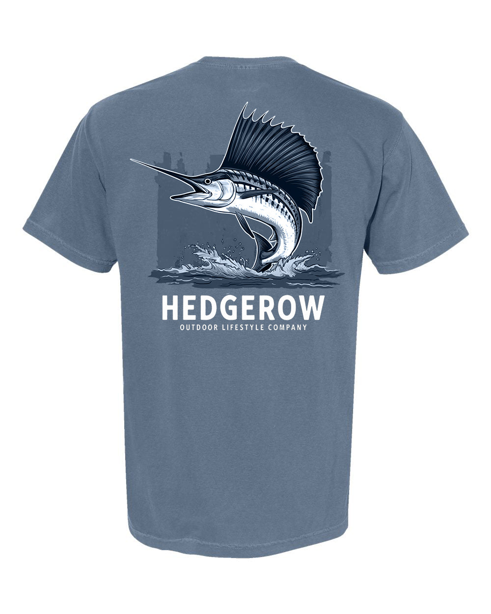 Swordfishing graphic t-shirt – vibrant design featuring a majestic swordfish, ideal for fishing enthusiasts and ocean lovers.